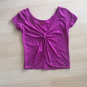 Delia’s Violet twisted-back crop top